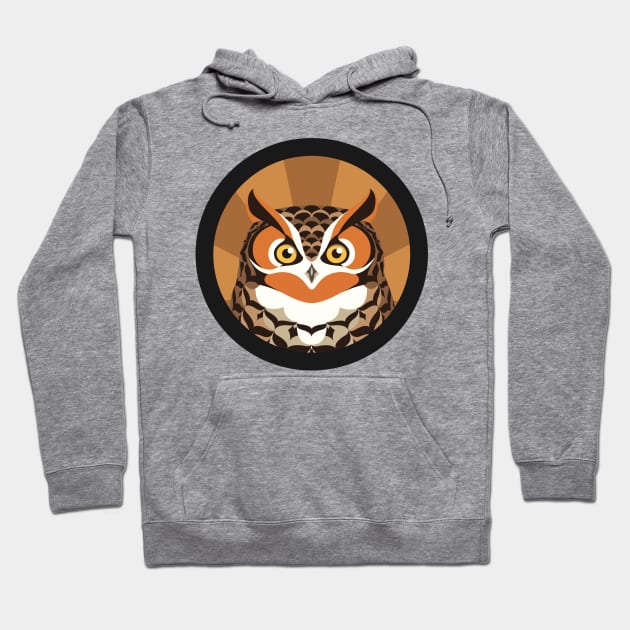 Great horned Owl Logo Hoodie by JadaFitch
